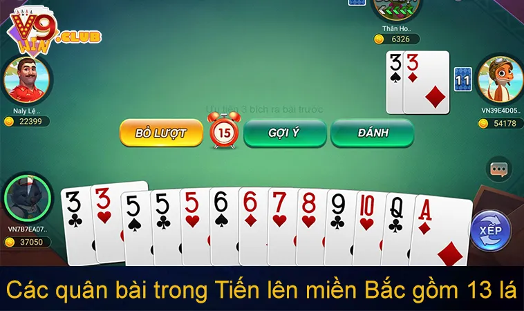 Cách Chơi Tiến lên miền Bắc: Tìm Hiểu 5 Quy Tắc Cơ Bản 165 Các quân bài trong Tiến lên miền Bắc gồm 13 lá