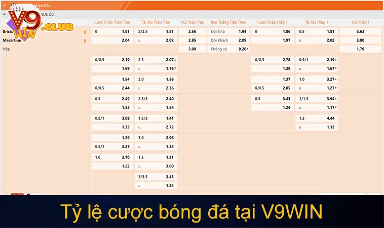 Thể Thao V9WIN 122 Thị trường cá cược bóng đá V9WIN với các giải đấu quốc tế